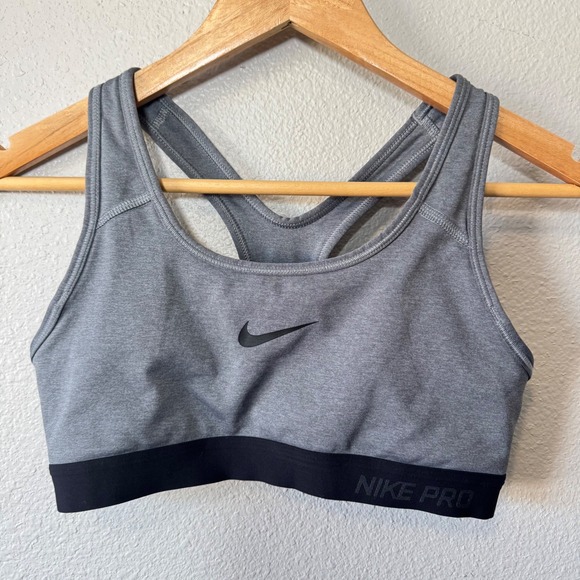 Nike Pro Dri-Fit Medium Gray Racerback Sports Bra Size Small - Picture 5 of 5